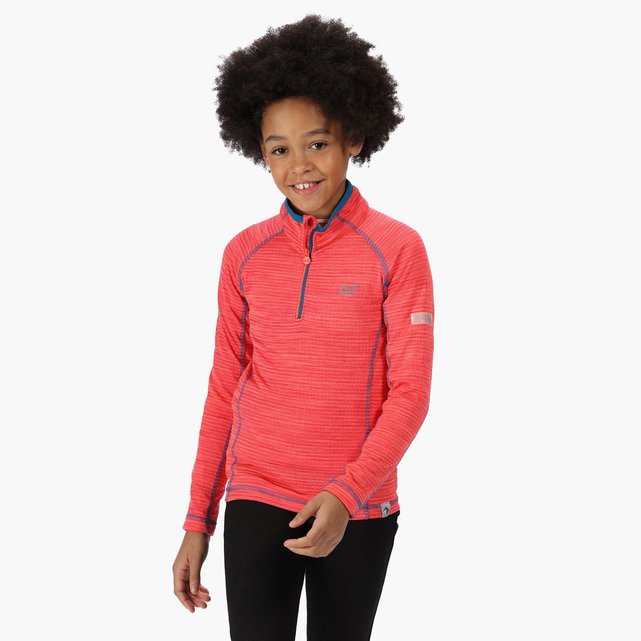Mixte Enfant T-Shirts Regatta T-Shirt Technique Manches Longues Junior Berley en M/élange de Laines M/érino /À S/échage Rapide avec Ouverture par 1//2 Zip