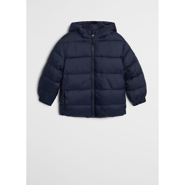 Doudoune anorak matelassé capuche Mango Kids | La Redoute Doudoune anorak matelassé capuche bleu marine foncé Mango