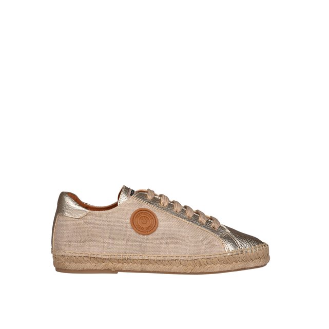 Toundra leather low top trainers gold 
