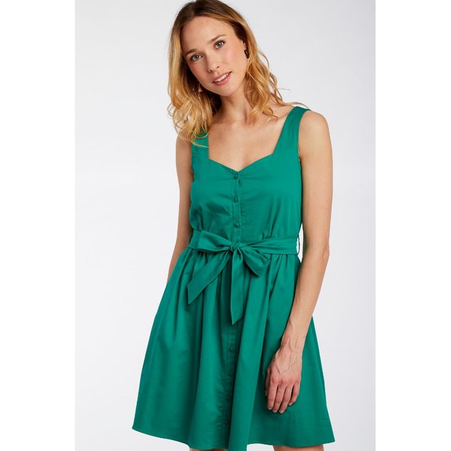 Robe cintrée avec ceinture vert Naf Naf | La Redoute