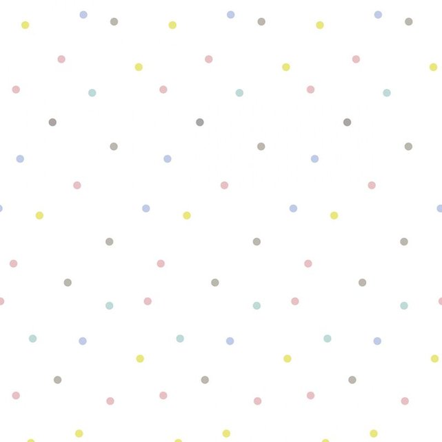 Papier peint pois multicolores multi Lilipinso | La Redoute