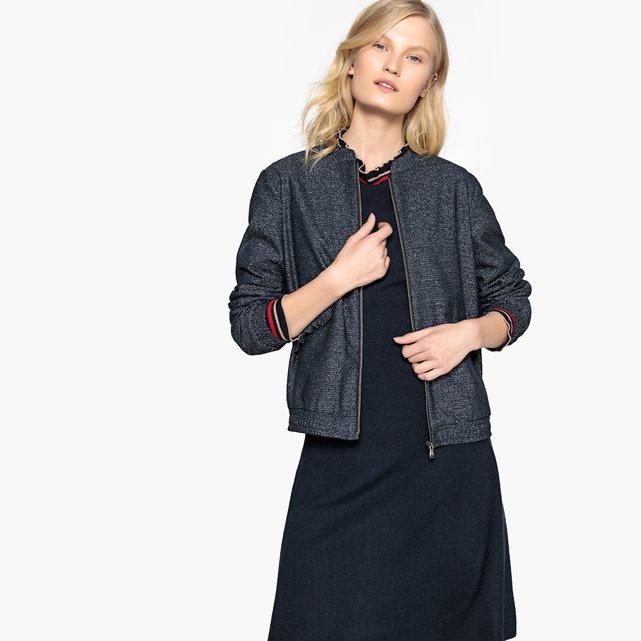 La Mademoiselle Bleu Bomber Brillant Zippé R Redoute wxqFO1gzX