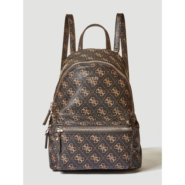 Petit Sac A Redoute Dos Logo Leeza GuessLa Marron RjqA43L5
