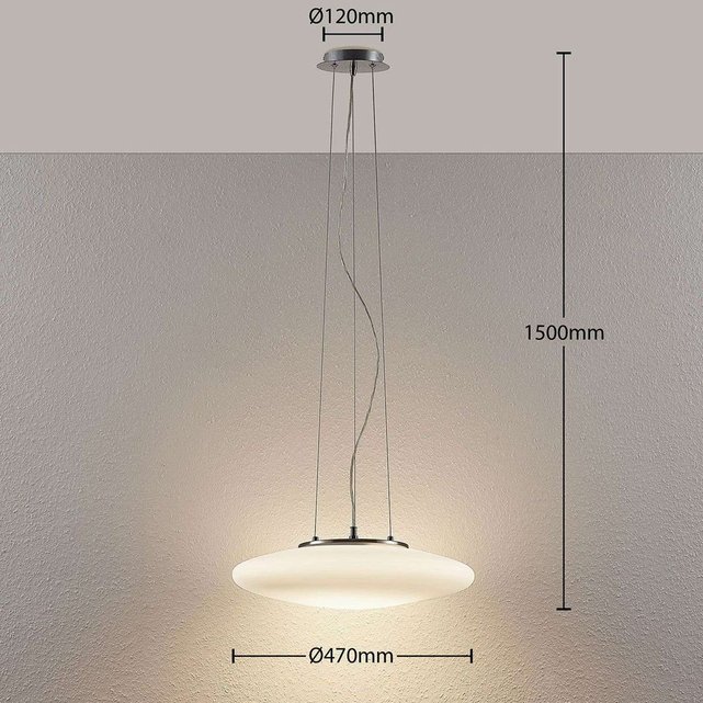 Suspension en verre moderne LED, Gunda Suspension en verre moderne LED, Gunda