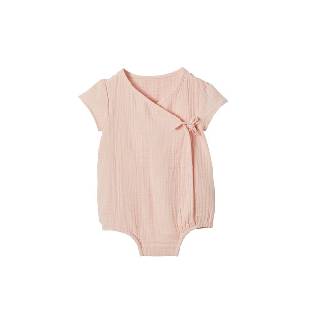 Body Bebe En Gaze De Coton Rose Vertbaudet La Redoute