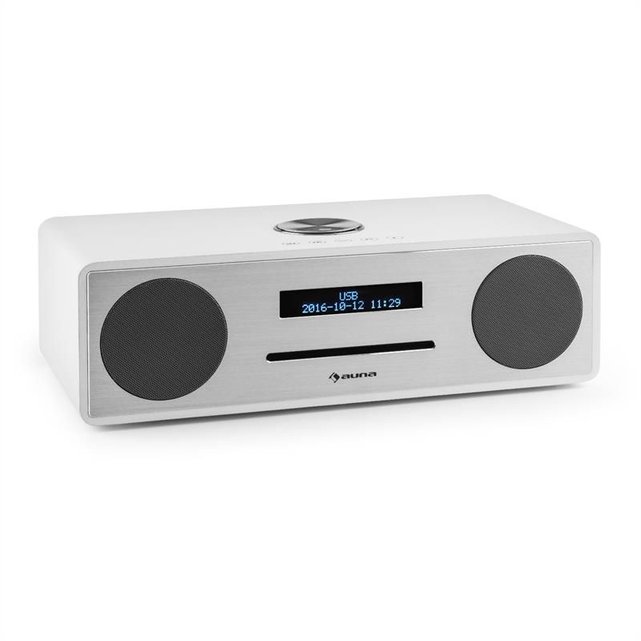 Stanford Radio Lecteur Cd Dab Dab Bluetooth Usb Mp3 Aux Fm Blanc Blanc Auna La Redoute