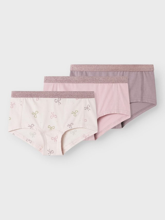 NAME IT Culotte Fille - Lot De Boxers Confortables En Coton Bio