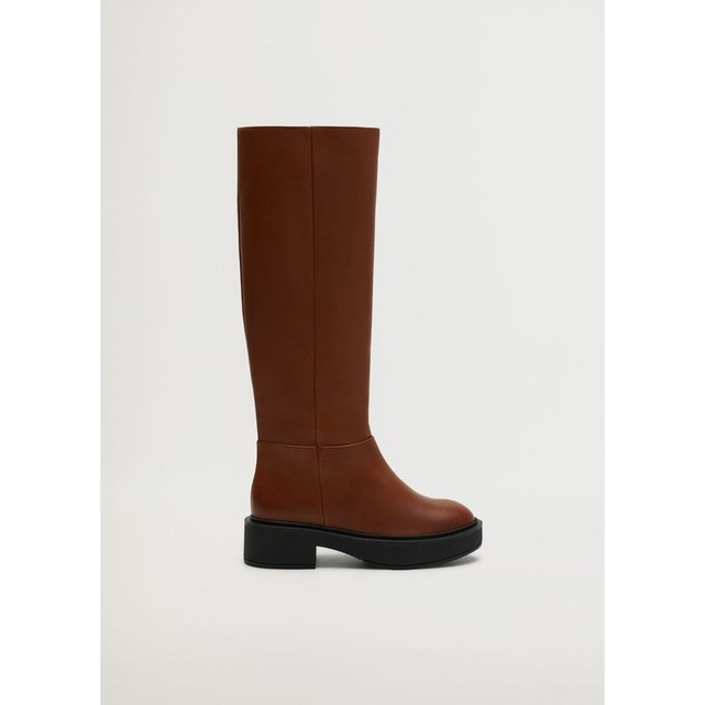 mango bottes hautes cuir