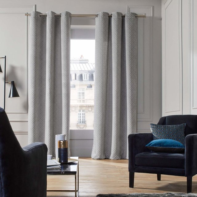Rideau à oeillets polyester oscar gris et blanc gris et blanc Madura ... Rideau à oeillets polyester oscar gris et blanc gris et blanc Madura ...