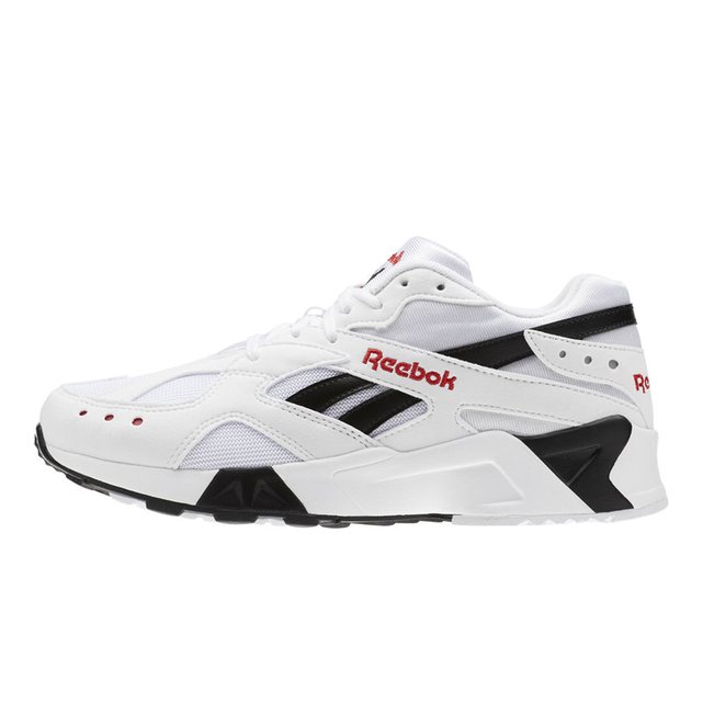 reebok white black