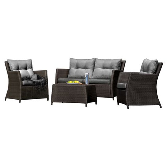 Salon De Jardin Puente Alto Gris Ice Rendez Vous Deco La Redoute