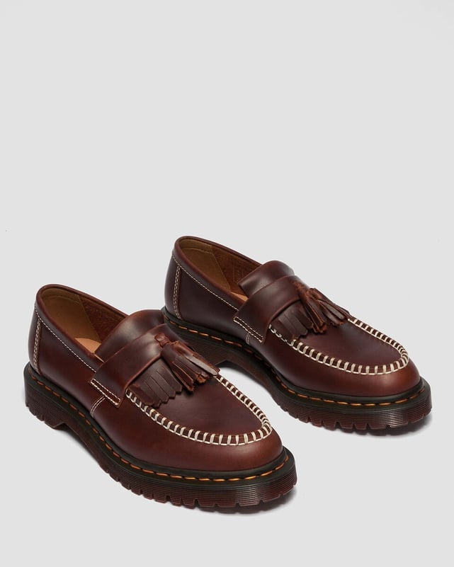 Adrian ben tassel orleans leather loafers, brown, Dr. Martens | La