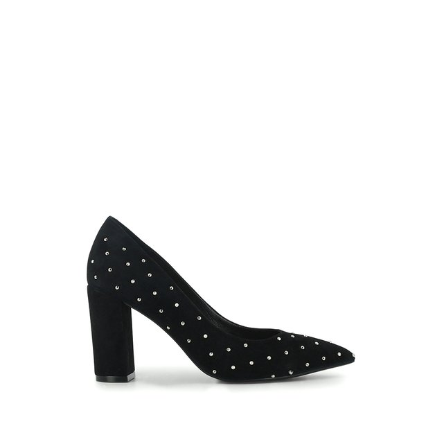 velvet black heels