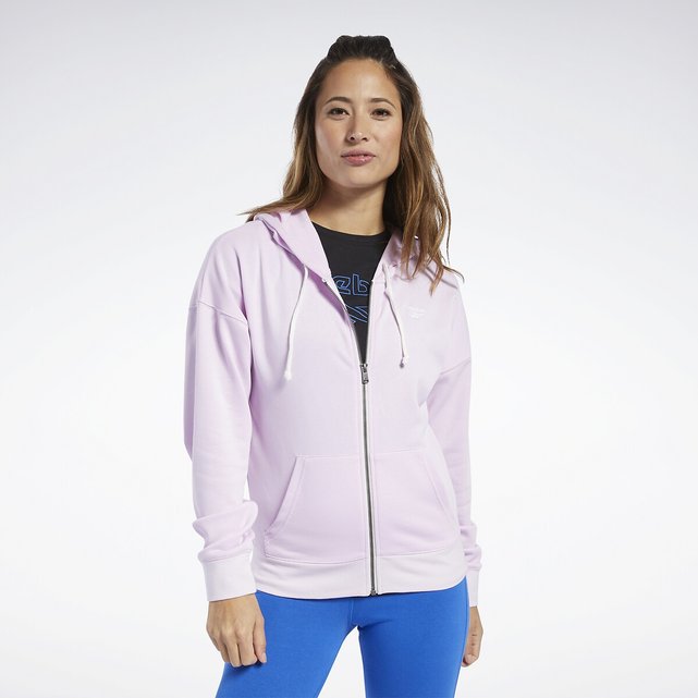 pink zip up hoodie