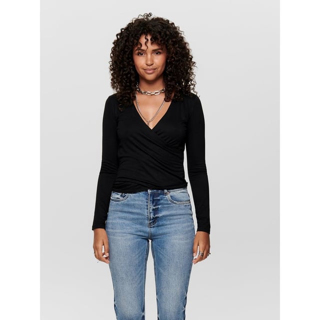 Haut Cache-cœur à Nouer Pour Femme - Manches Longues, Col V Profond, Style Y2K - En Polyester/élasthanne Pour Danse, Sortie - 6