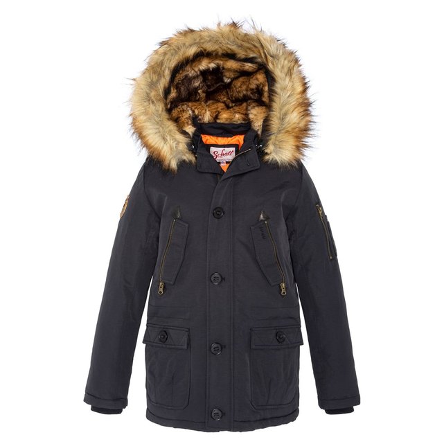 Parka capuche en fourrure 10 - 16 ans noir Schott | La Redoute