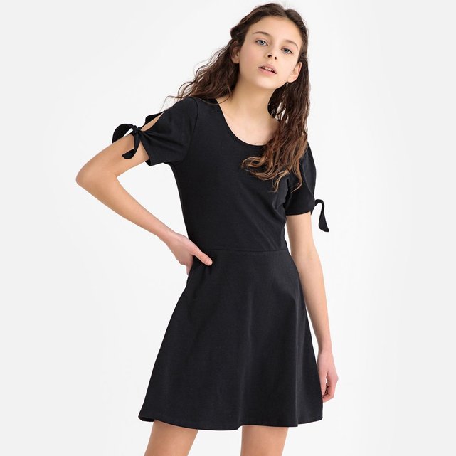 Robe patineuse manches courtes 10-16 ans noir La Redoute ...