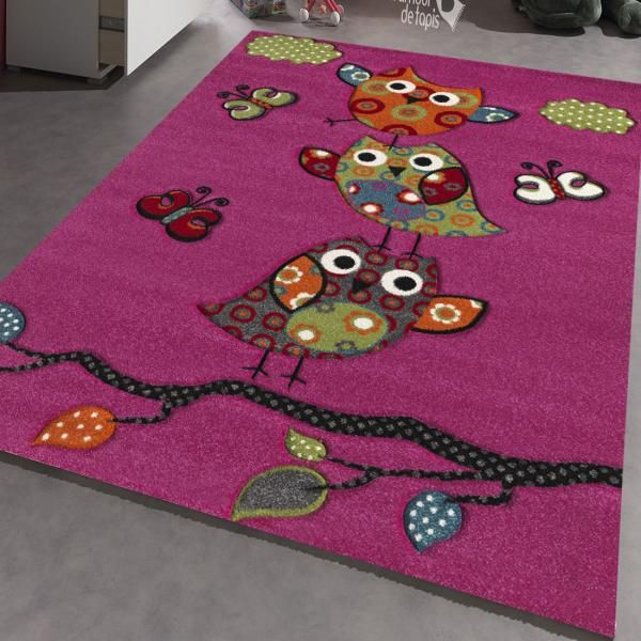 Tapis Ludique Et Colore Pour Chambre Enfant Chouettes Jadorel La