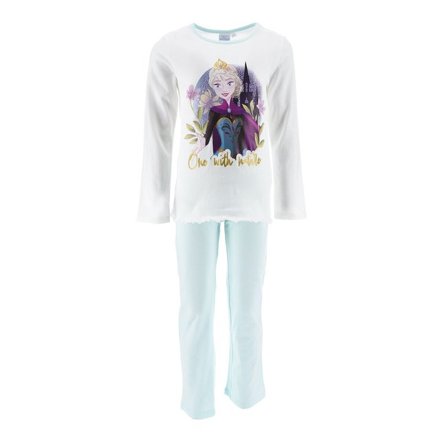 pyjama fille bicolore avec motif reine des neiges - disney blanc