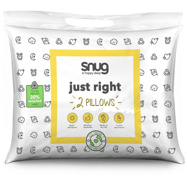 Just right pillow pair white Snug La Redoute