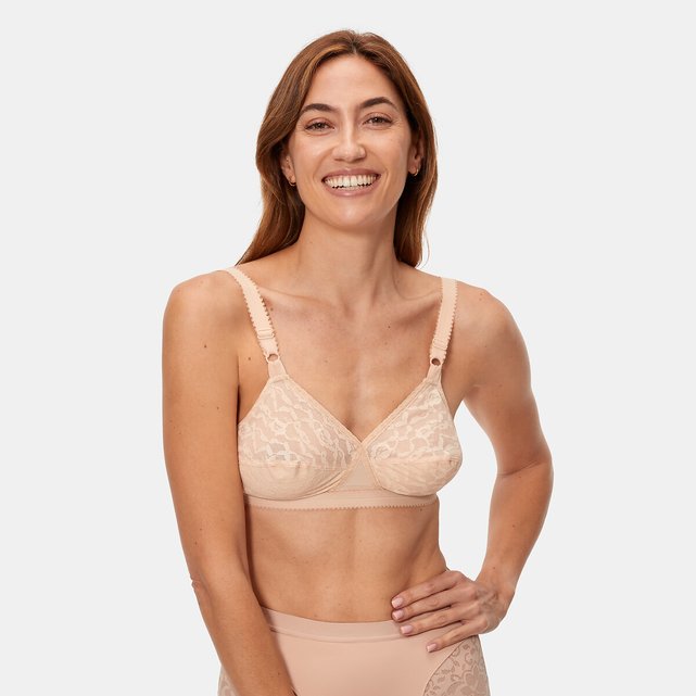 Playtex Essential Elegance balconette wired floral lace bra
