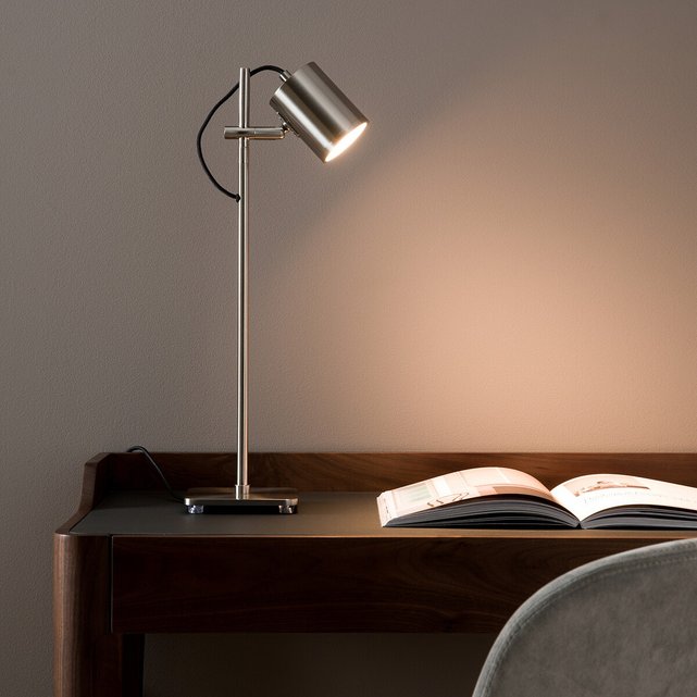 Hampton Bay Lampe de bureau Architect de 31,5 po blanc mat avec pince de  fixation
