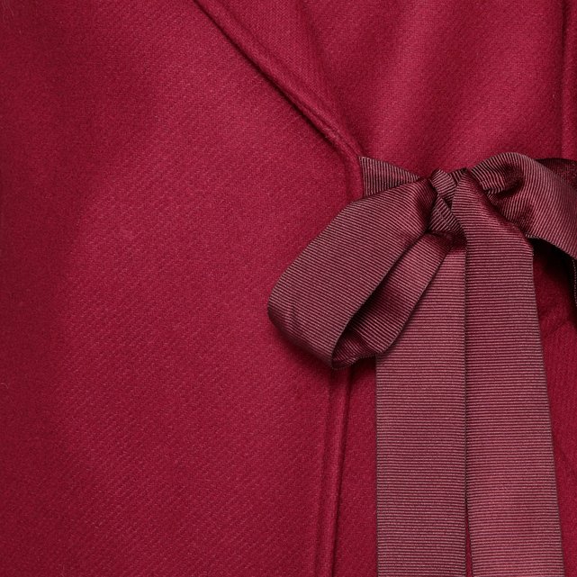 Cache Jaquelin Mi Framboise long coeur Manteau IqwxFddS
