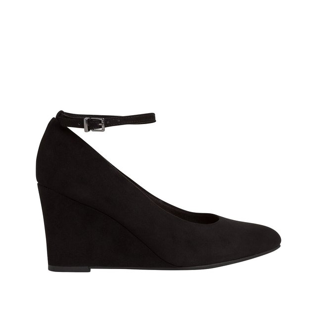 Taimie pointed wedge heels , black 