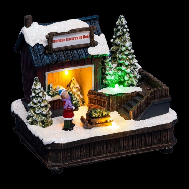 LA BOUTIQUE DE Noël - Village de Noël lumineux maison et petit train