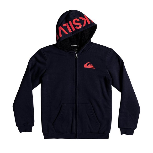 Quiksilver Años Sudadera Y Azul 8 Cremallera Con 16 Oscuro Capucha pzzarBwq