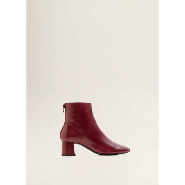 bottines rouge mango