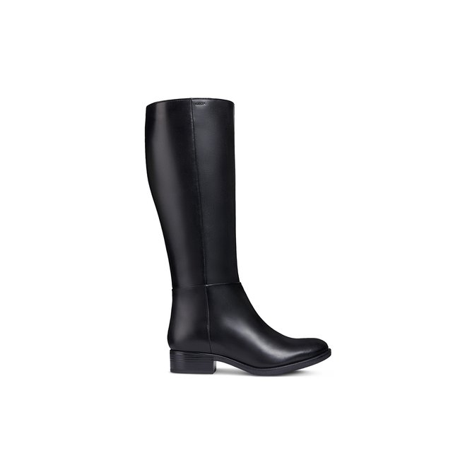 D felicity leather knee-high boots with 