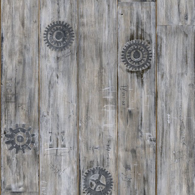 Papier Peint Adhesif Decoratif Pour Meuble Decowood Gris Marron 200 X 45 Cm Bois Decore Gris Marron Graham Et Brown La Redoute