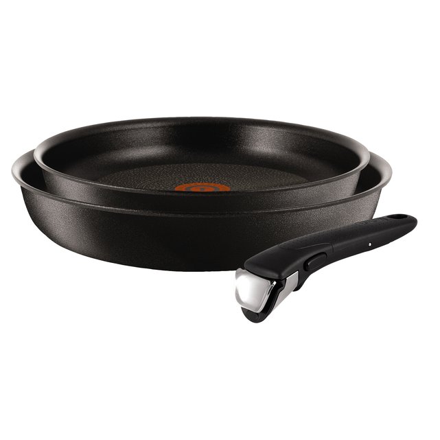 2piece ingenio expertise pans with detachable handle , black, Tefal