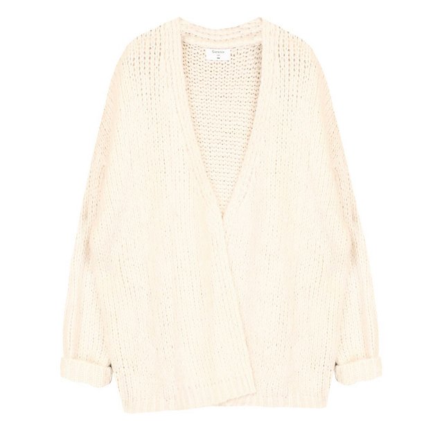 chunky knit open cardigan