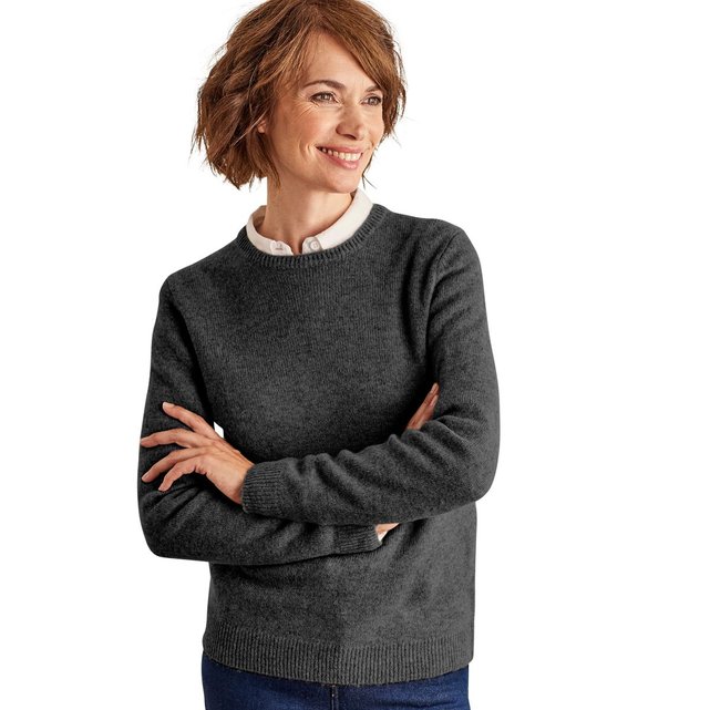 Pull à col rond en pure laine Woolovers | La Redoute