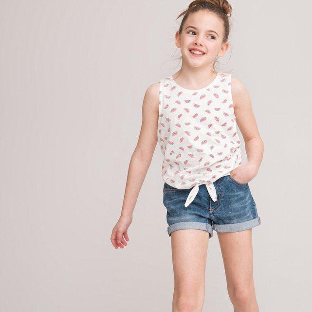 Confezione da 2 t-shirt cotone bio rosa + stampa bianco La Redoute  Collections