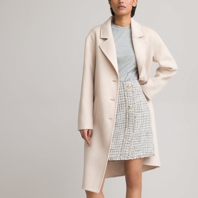 Recycled wool mix coat La Redoute Collections | La Redoute