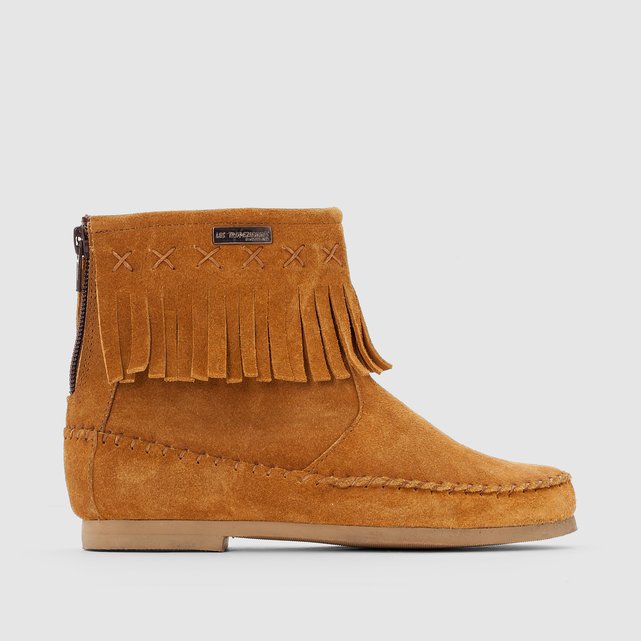 Crabe Fringed Leather Ankle Boots