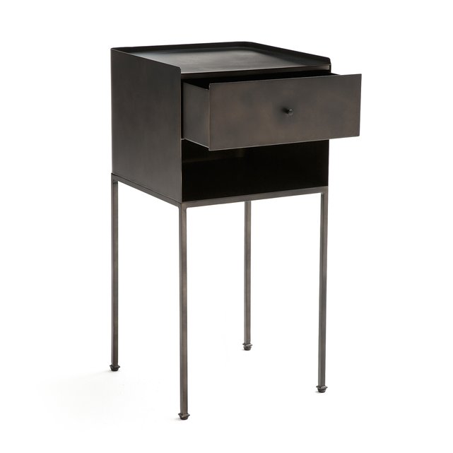 Yazdan Metal Bedside Table Gun Metal Am Pm La Redoute