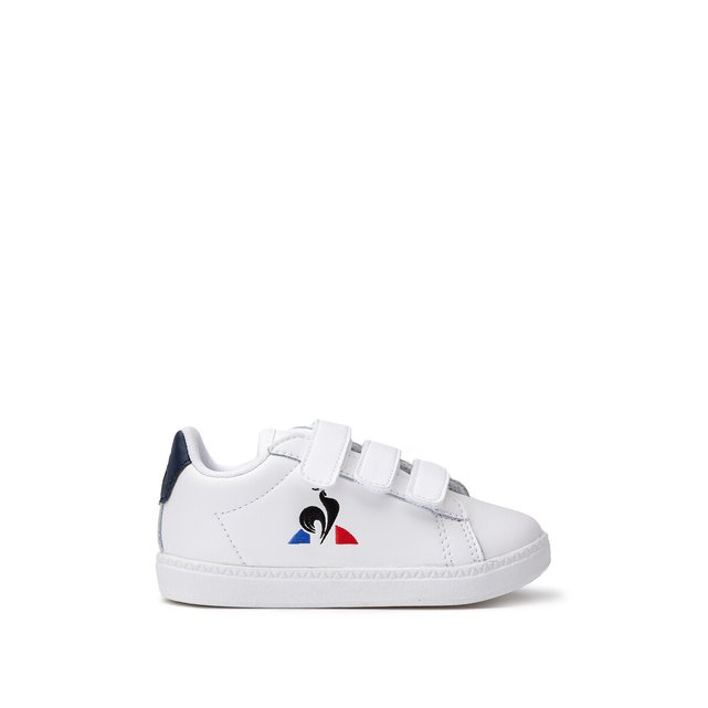 Infants courtset leather trainers white 
