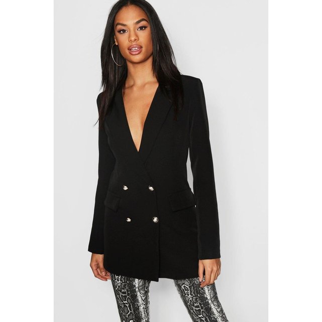 Blazer long noir clearance