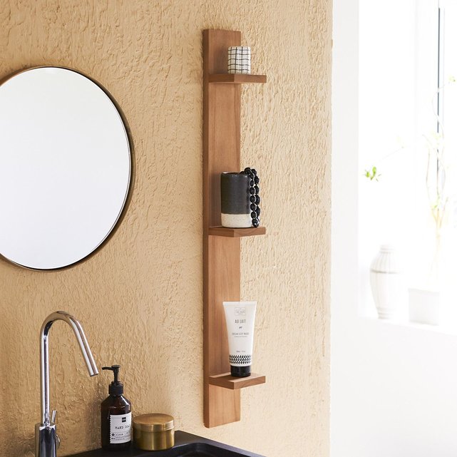 Etagere Murale De Salle De Bain Verticale En Teck Bahya Naturel