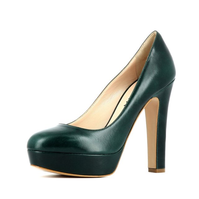 escarpin vert foncé