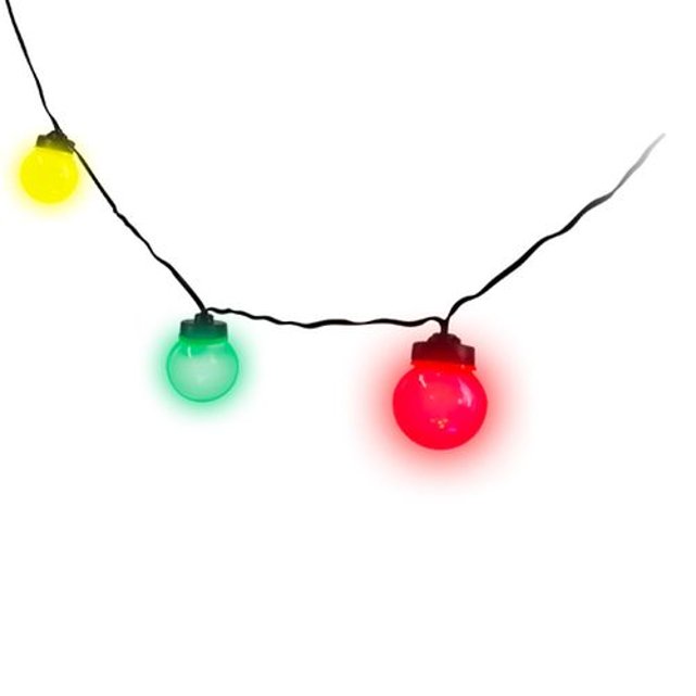 Guirlande guinguette eco 10 bulbes multicolores 5m jaune ...