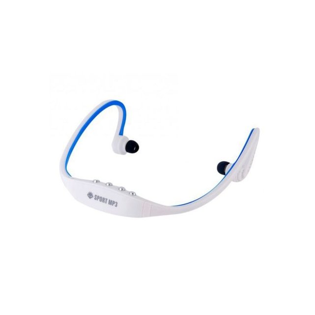 Casque Sport Sans Fil Lecteur Mp3 Audio Running Vélo Bleu 8 Go Blanc