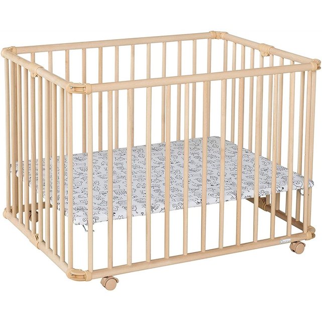 Parc Pliable Lucilee Naturel Monster Bois Naturel Geuther La Redoute