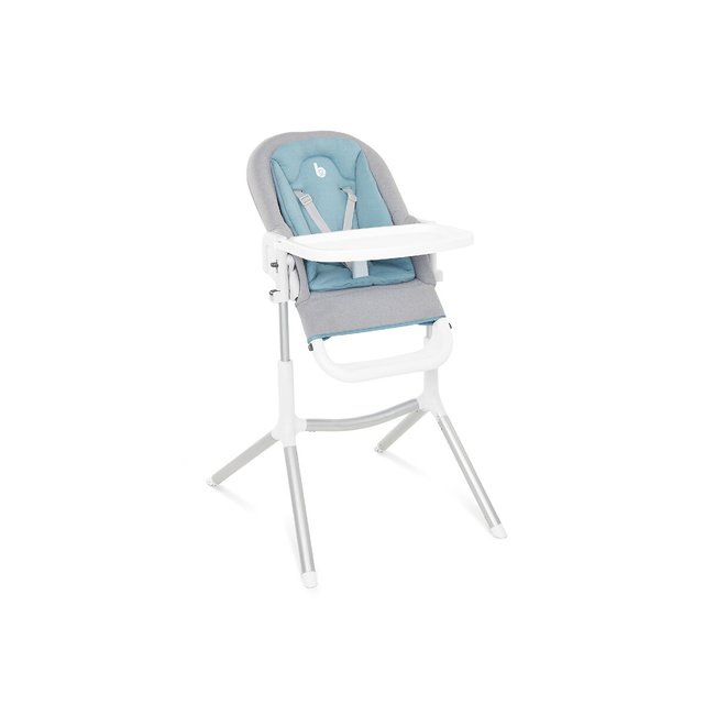 Cadeira Refeição Bebé Alta Cadeira de Jantar Dobrável com Rodas Altura da  Almofada em PU Dupla Removível 89 x 57 x 105 cm Cinzento