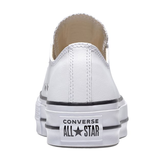 chuck taylor all star lift clean leather low top white