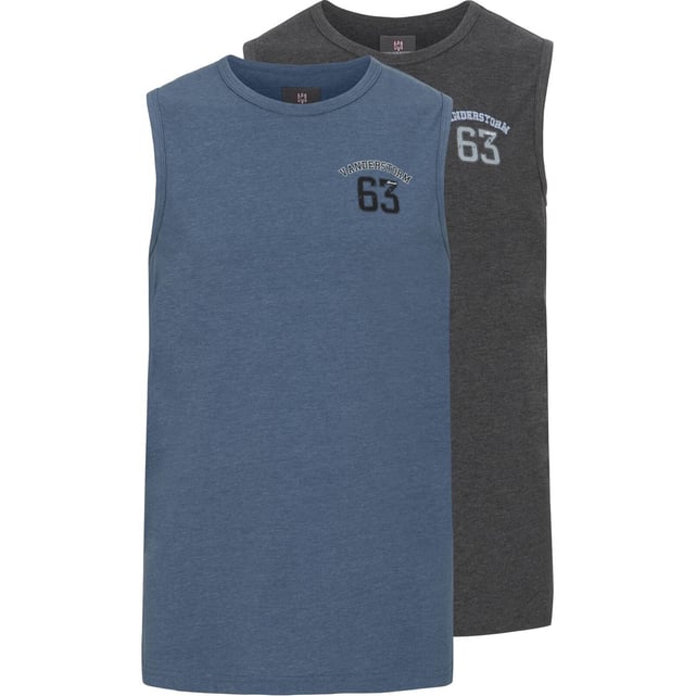 Lot De 2 Débardeurs Onllove - Coton, Col En U, Sans Manches - Coupe Normale - Bleu Nuit - Taille M - 5